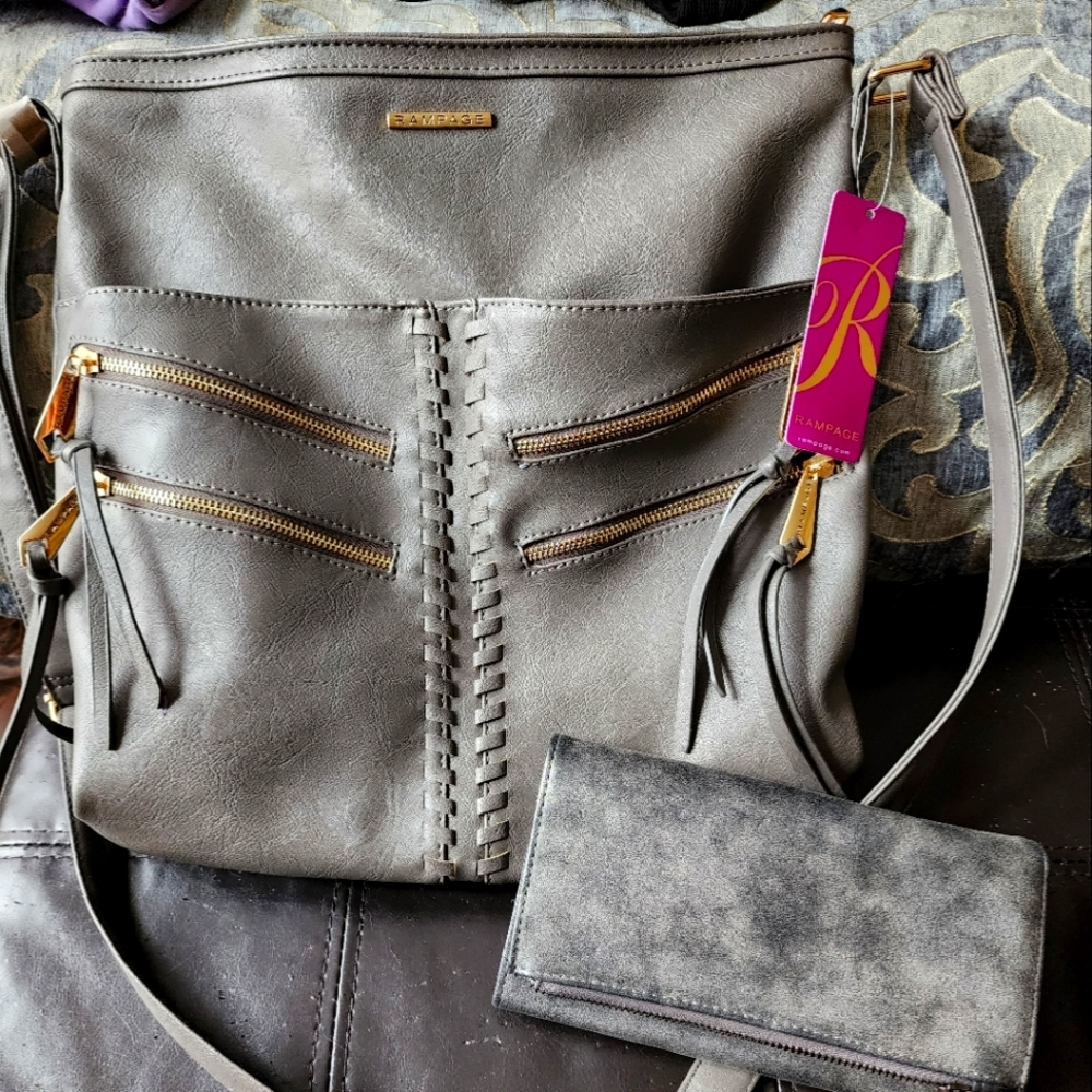 Cute Rampage,  large hobo tote,  with matching wallet